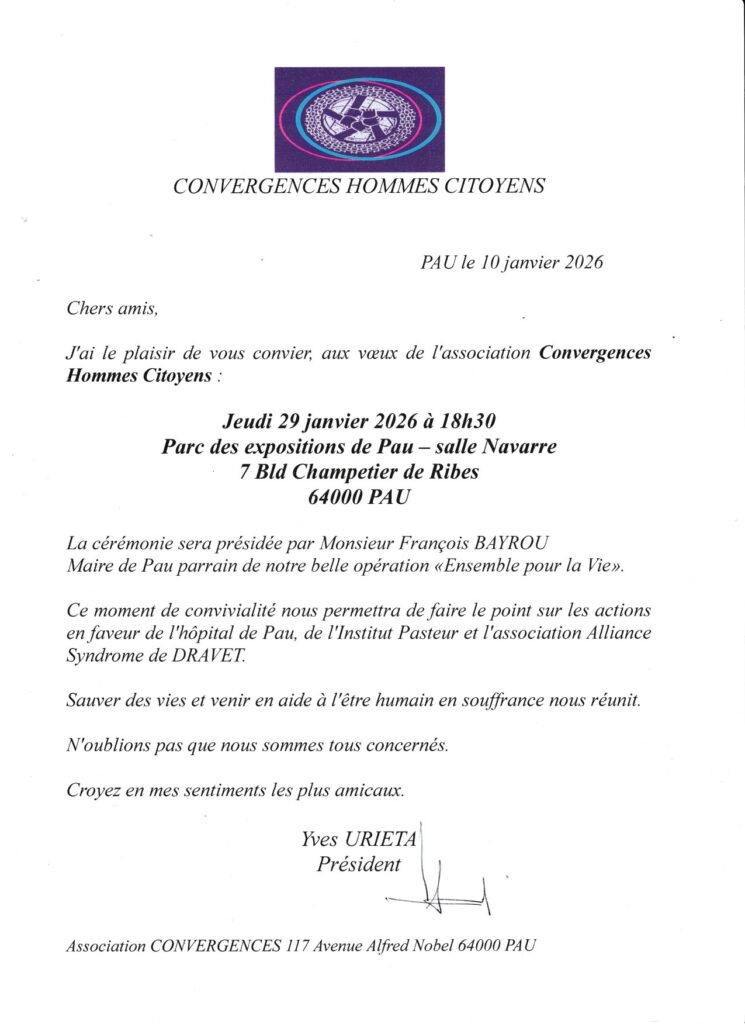 Voeux 2026 Convergences Hommes Citoyens